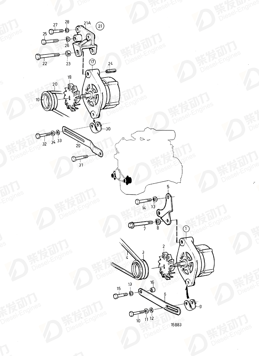 volvo penta Support plate 1082911 Drawing volvo penta Support plate 1082911 Drawing